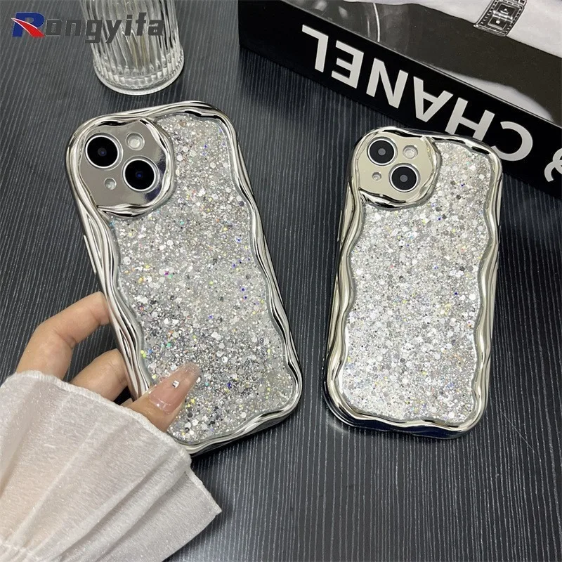 Модный серебристый чехол с блестками для Vivo Y20i Y20S Y20T Y12S Y11S Y12A X100 X90S X80 X70 Pro X60 X50 X30 Pro (art.: 3920c6b4715ca) - 3920c6b4715ca