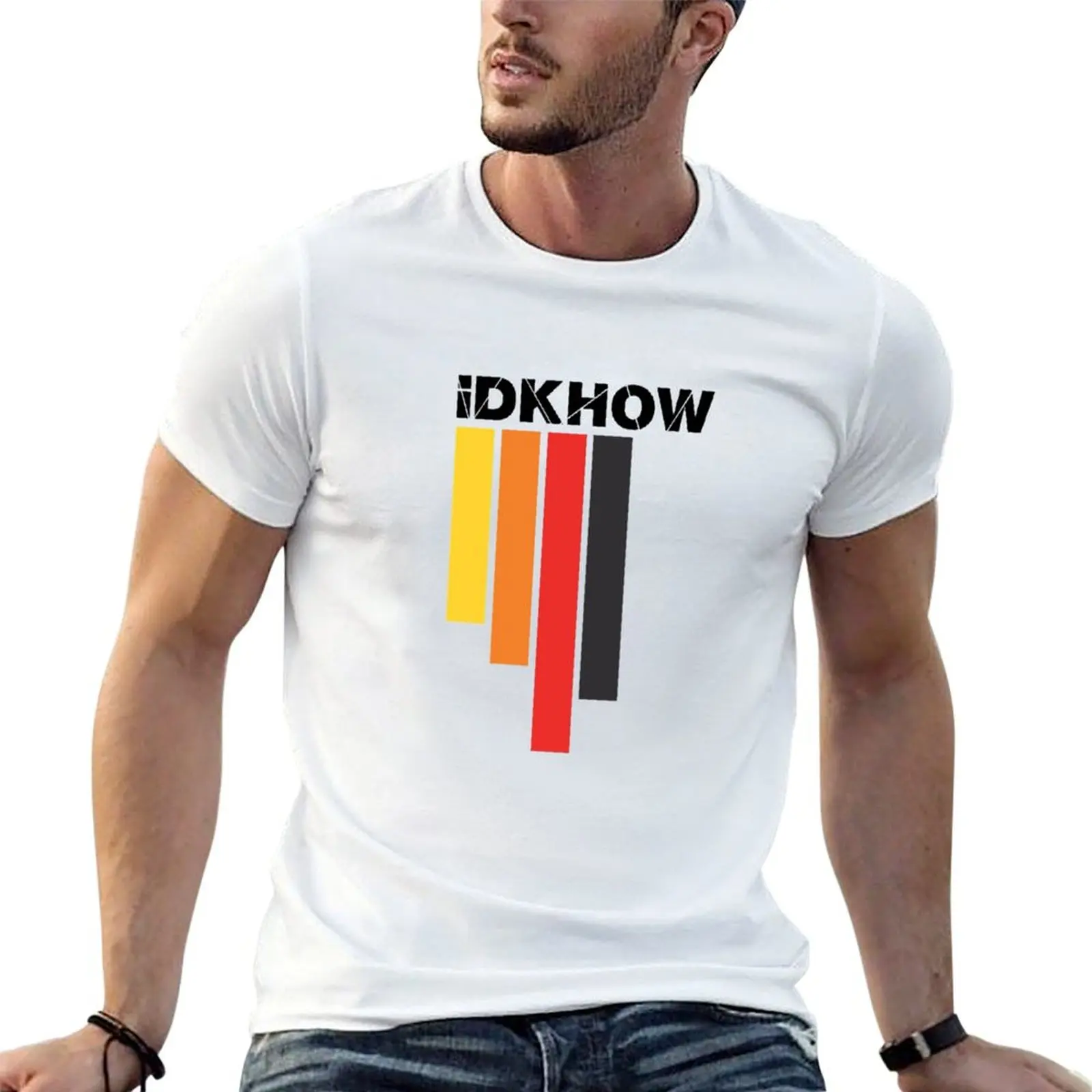 Фото Футболка Idkhow с ярким и оригинальным дизайном, из мягкого базового хлопка, с коротким рукавом. №1