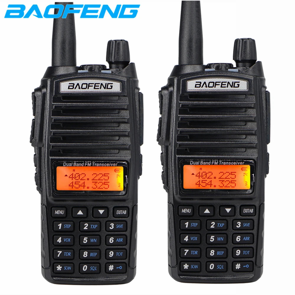 2pcs Baofeng UV-82 Walkie Talkie + NA771 Antenna UHF VHF Dual Band Two Way Radio UV 82 Dual PTT Woki Toki CB Ham Radio Station