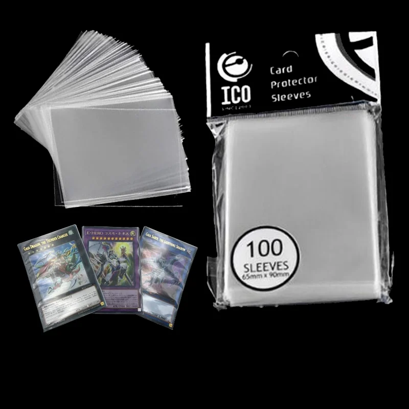 

100Pcs Transparent ICO Sealed / Unsealed Play Card Sleeve Magic Game Play Outdoor Board Games Cards Protector Accessories