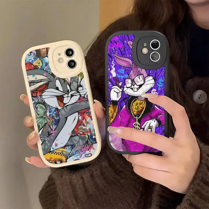

Funny Cute Rabbit Wolf dog Cartoon Hard Leather Phone Case for iPhone 13 12 Mini 11 14 Pro Max Xs X Xr 7 8 Plus 6 6s Se 2022