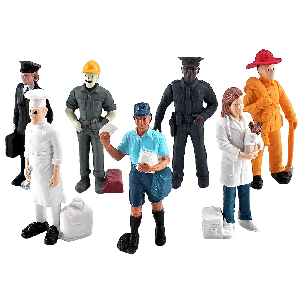 

People Figures Figurines Farm Farmer Worker Figurine Mini Kids Model Little Models Tiny Landscape Family Figure Toys