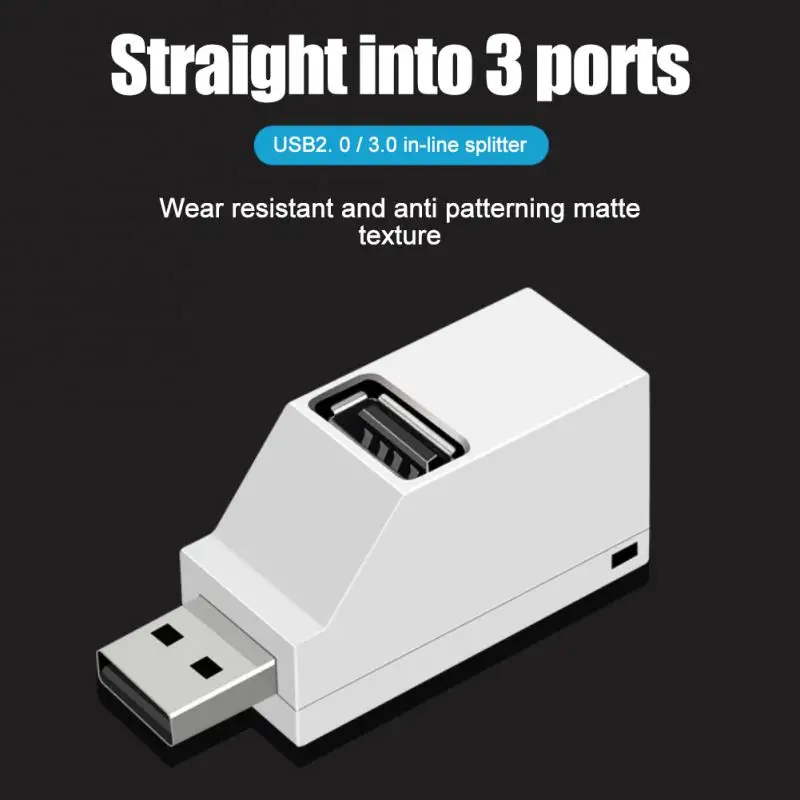 

Fast Data Transfer 3 Ports Extender Small 3 Port Extender 480mbps Pc Accessories Plug And Play Docking Station High Speed