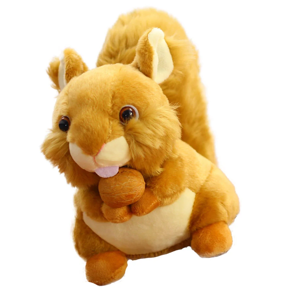 

1pc Sofa Arrangement Short Plush Cartoon Squirrel Stuffed Ornament for Girls Kids