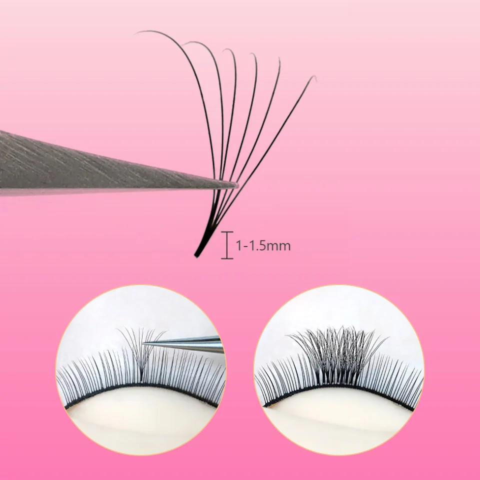 Свободные веерные ресницы Lashprofessor матовые черные 0 05 мм 8-15