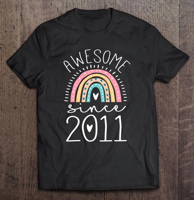 

Потрясающие с 2011 года 11 дней рождения радужные подарки для рожденных в 2011 подарок футболки Гранж Мужская рубашка гранж футболка Эстетическ...