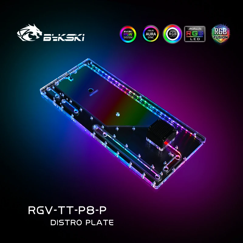 

Bykski Distro Plate For Thermaltake Core P8 Case,RGB Acrylic Reservoir Water Tank For PC Cooling 12V/5V RGV-TT-P8-P