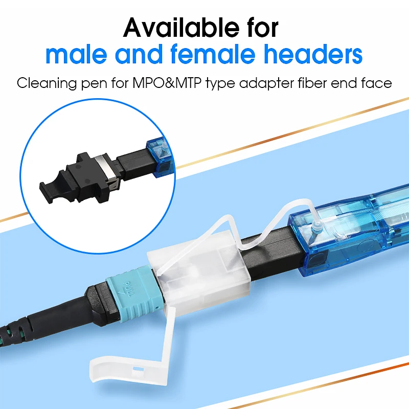 COMPTYCO AUA-M600 Fiber Optic Cleaning Pen , Optical Fiber Connector Cleaner For MPO/MPT , Blue/Green/Orange(Optional)