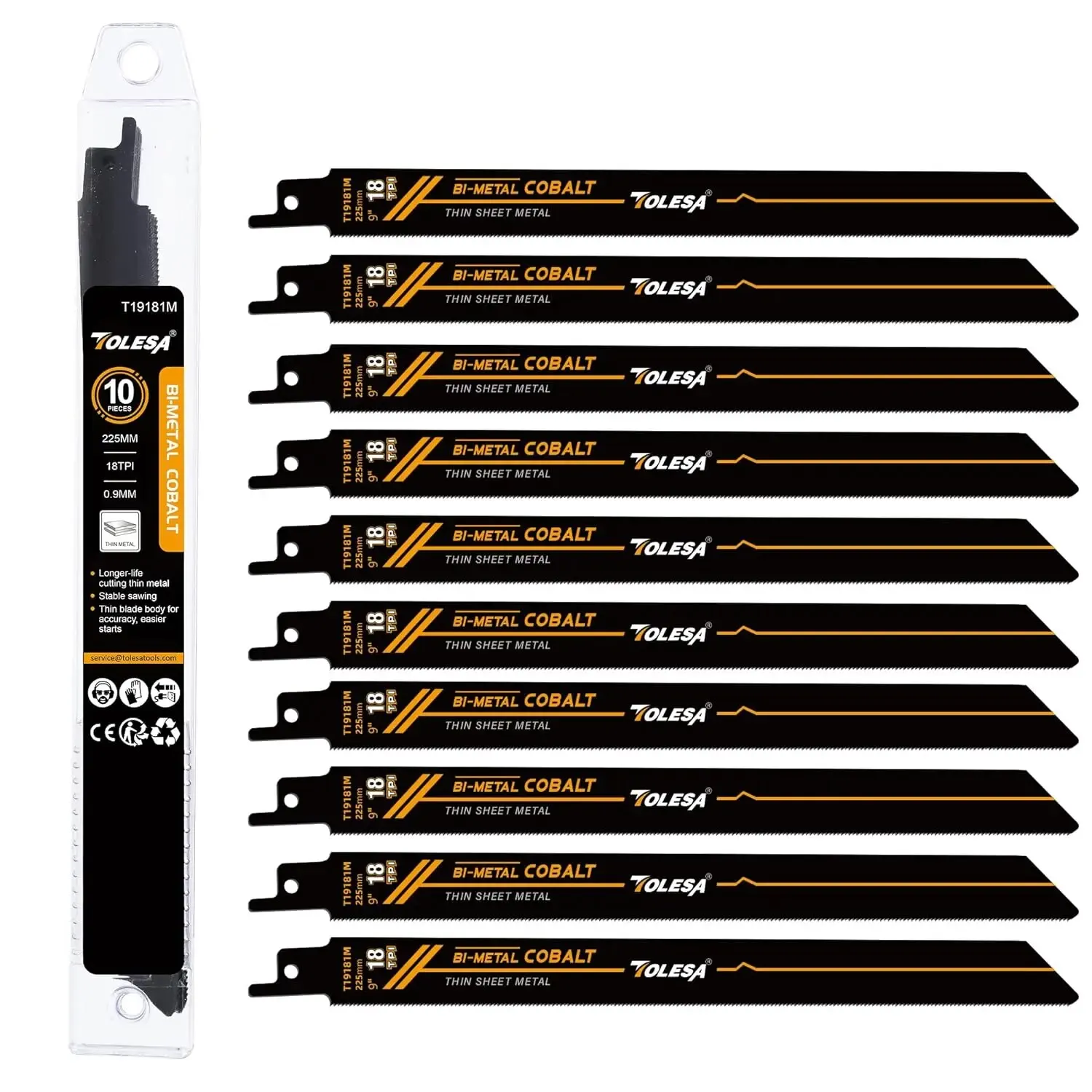 

TOLESA биметаллические пилы для резки металла 225 мм 18TPI