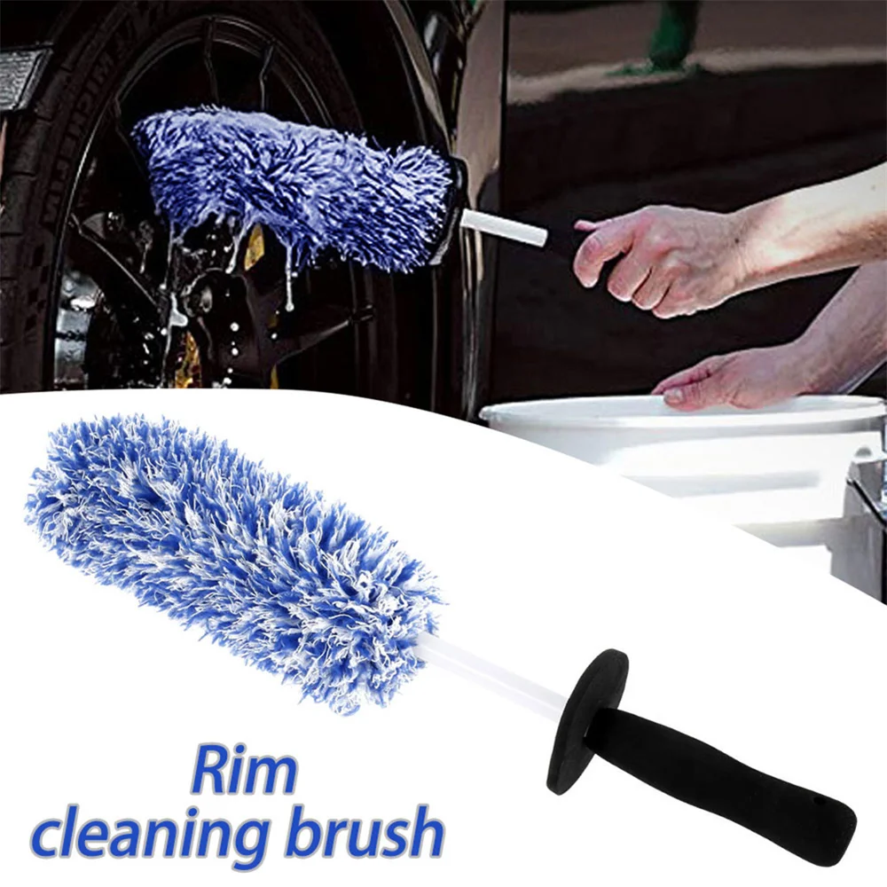 

Car Wash Super Brush Microfiber Premium Wheels Brush Non-Slip soft Handle Easy To Cleaning car wheel Spokes Car Accessories