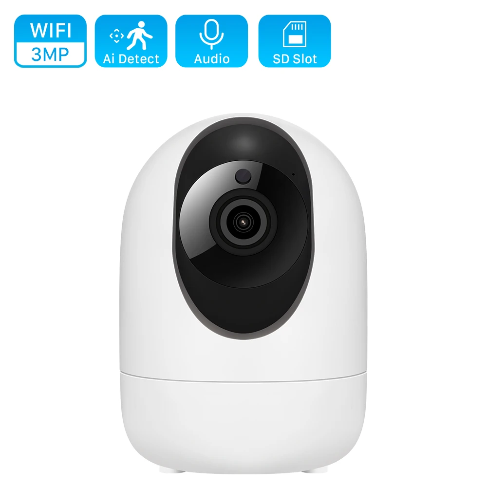 

1080P PTZ WiFi IP Camera AI Human Detection Color Night Vision Audio Video Surveillance Cameras Indoor Home Security CCTV Camera