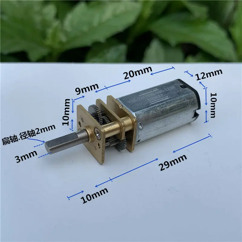 

Mini N30 Full Metal Gearbox Gear Reducer Motor DC 6V~12V 30RPM Slow Speed High Torque Micro Geared Motor 3mm Shaft DIY Robot Car