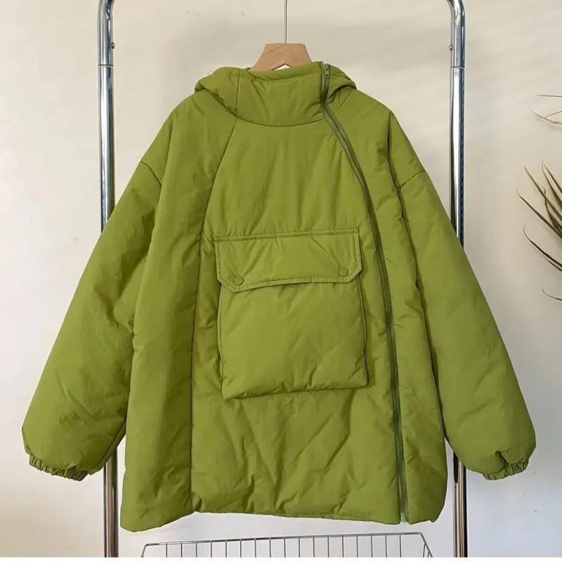 Winter Coat for Women Coats Jackets Hooded Sweatshirt Down Cotton Jacket Korean Fashion Warmth Large Pockets New