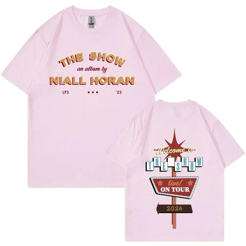 Niall Horan The Show Live 2024 Хлопковая Футболка Большого Размера В Стиле Ретро Для Мужчин И