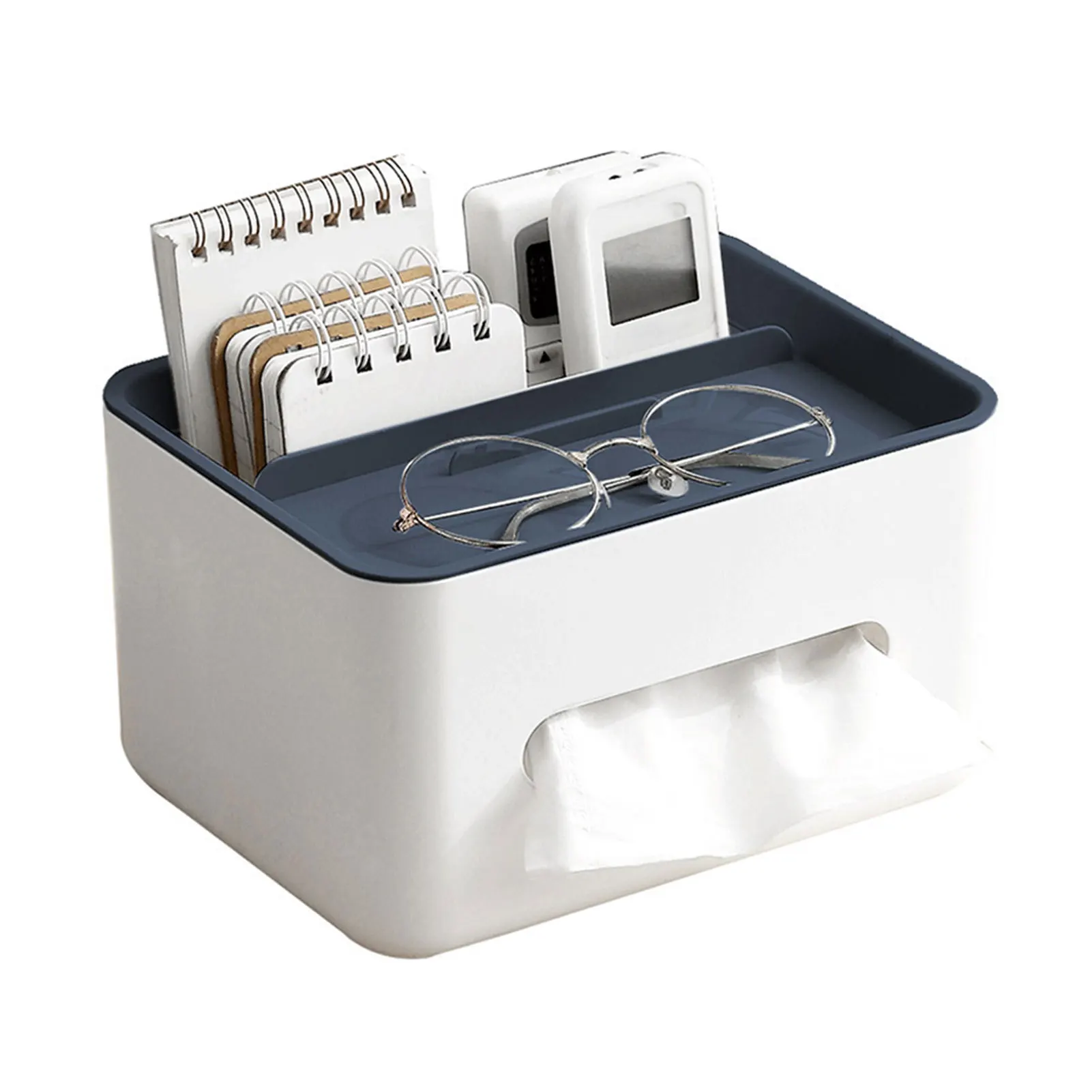 

2 в 1 настольный контейнер для салфеток для лица, простой Прочный Контейнер для салфеток для ванной, спальни, гостиной