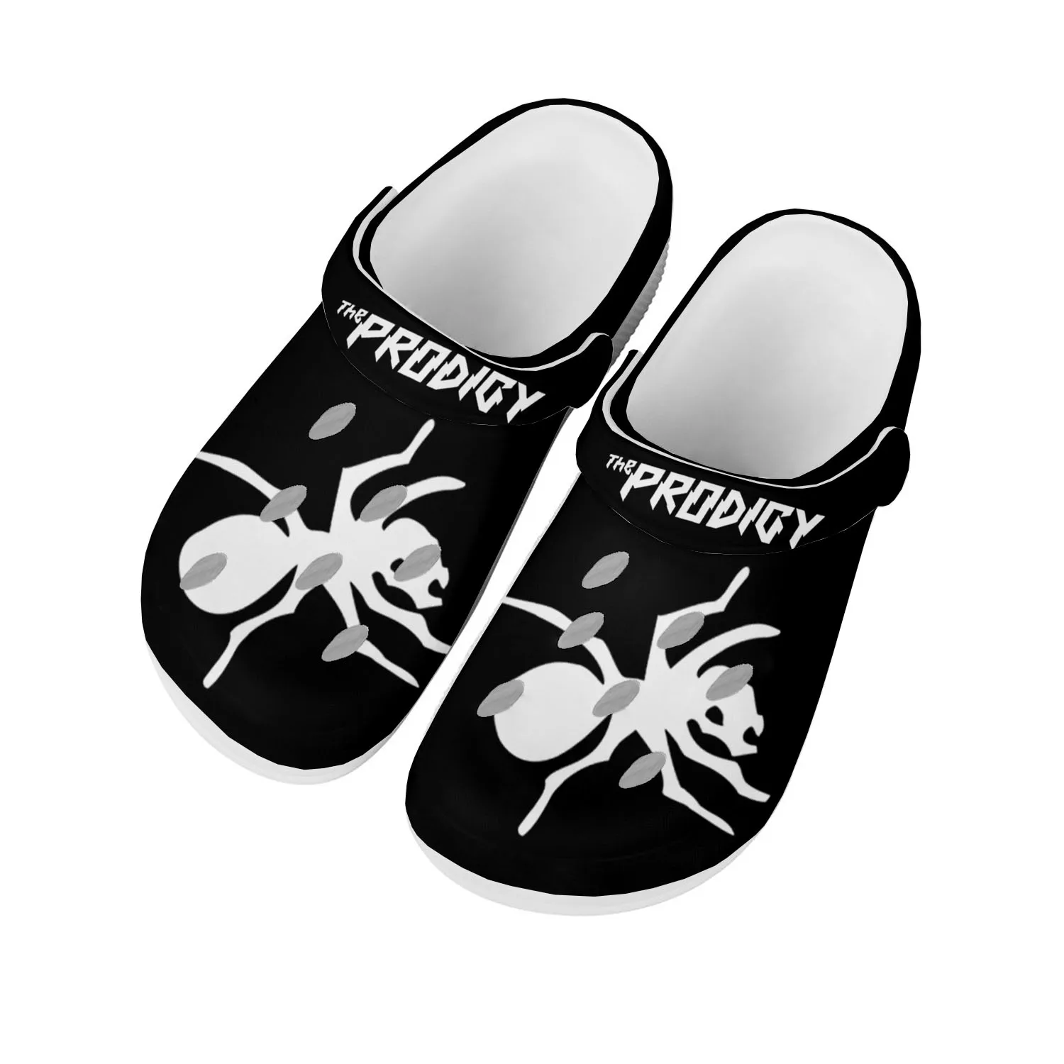 

The Prodigy Band Home Clogs Custom Water Shoes Mens Womens Teenager Breathable Beach Shoe Spider Clog Hole Slippers Yellow