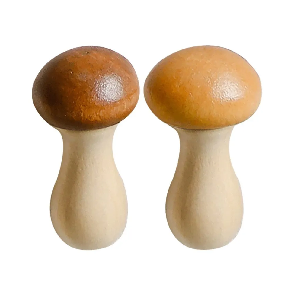

Ornaments Mushroom Crafts High-quality Wood Mushroom Storage Rack Safety Sanitation Wear-Resistant 2 Pcs 3.9*2.1cm