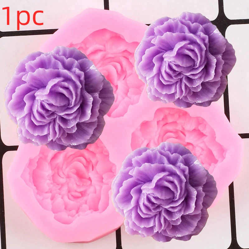 

1pc 3-rose Flower Silicone Cake Ice Cream Chocolate Mold Soap Molds 3D Cupcake Bakeware Baking Dish