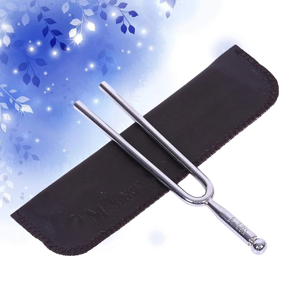 

International Standard Tuning Fork Music Instrument Steel Forks Practical Tone Tuner with a Storage Bag Silver Diapasão