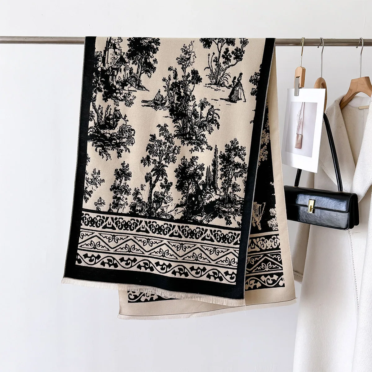 Женский Зимний Шарф Толстый Теплый Высококачественный Кашемировый Из Пашмины