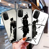 japanese samurai anime phone case for xiaomi redmi poco f1 f2 f3 x3 pro m3 9c 10t lite nfc black cover silicone back prett mi 10
