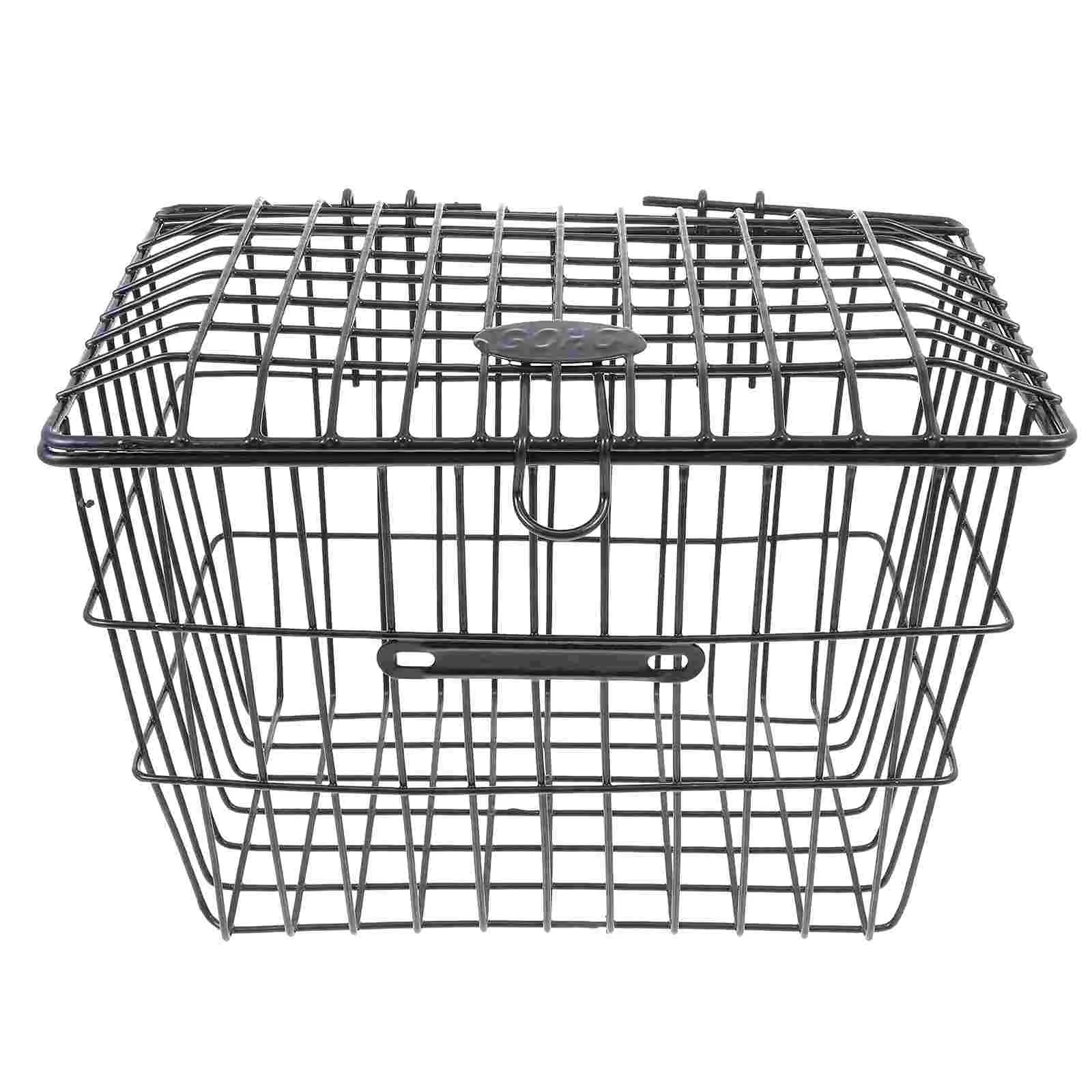 

Bicycle Basket Rear Storage Cycling Supply Cover Parts Bike Gadget Metal Hanging Lid