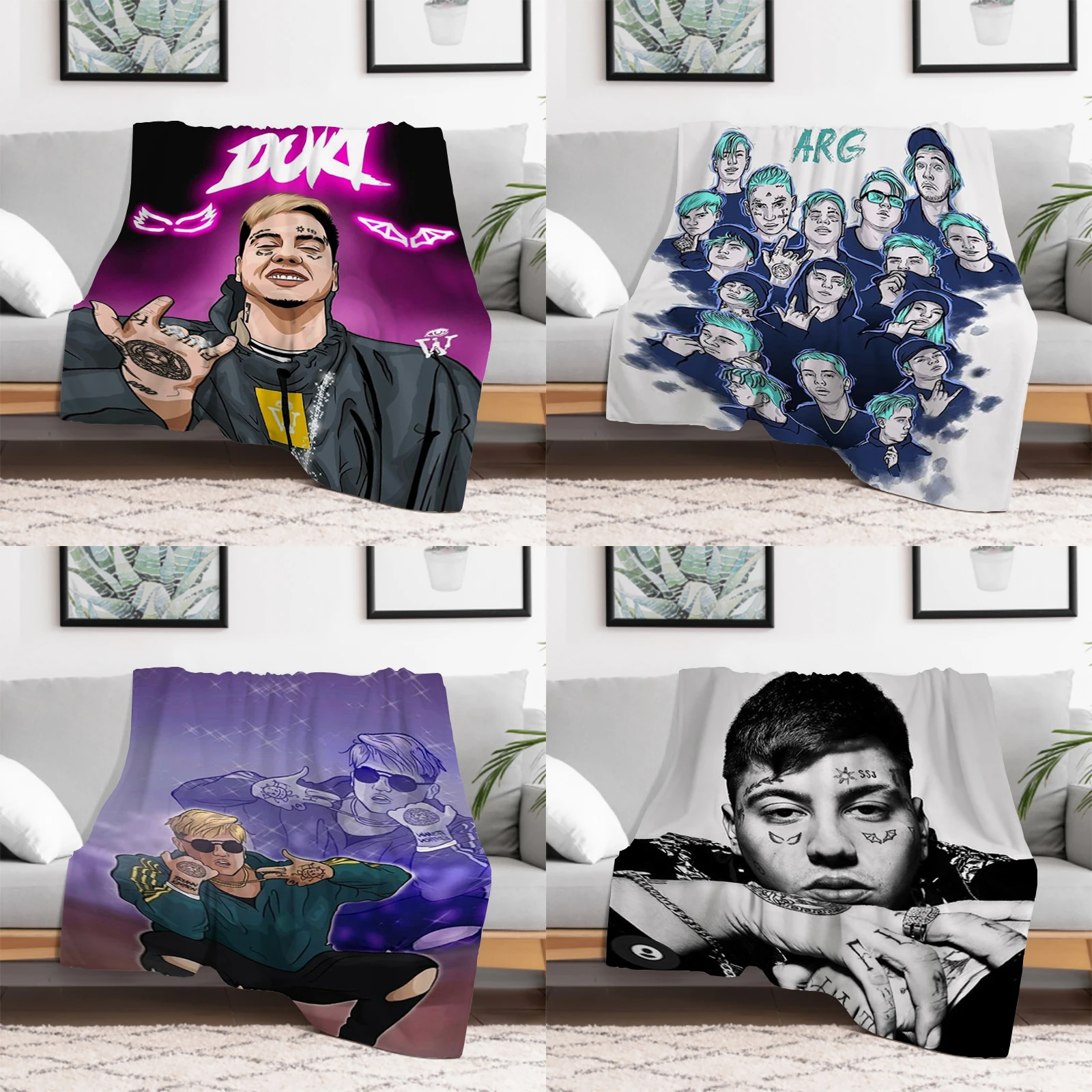Плед Duki Rapper в стиле хип-хоп одеяло для дивана пушистая зимняя теплая кровать
