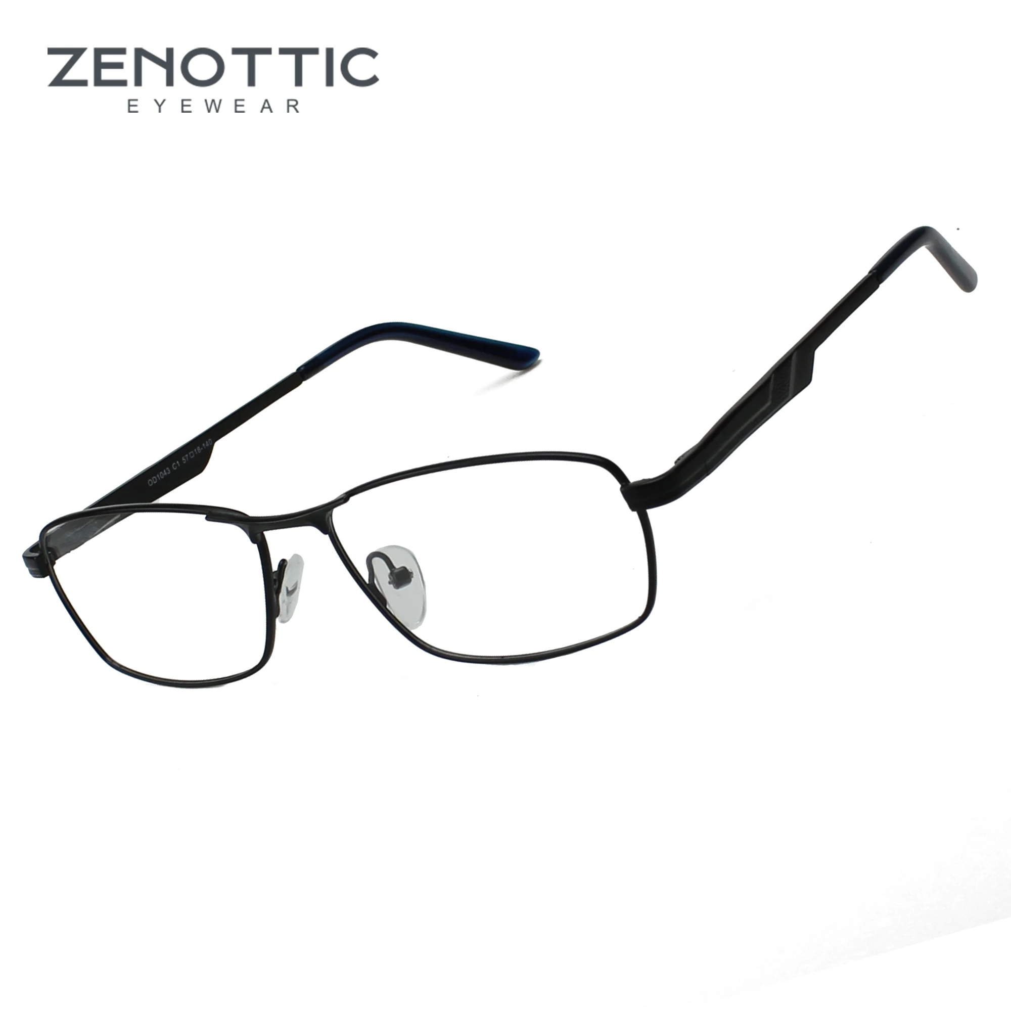 

ZENOTTIC 2023 Fashion Optical Frame Metal Glasses Frames Non-Prescription Unisex Large Rectangle Eyeglasses