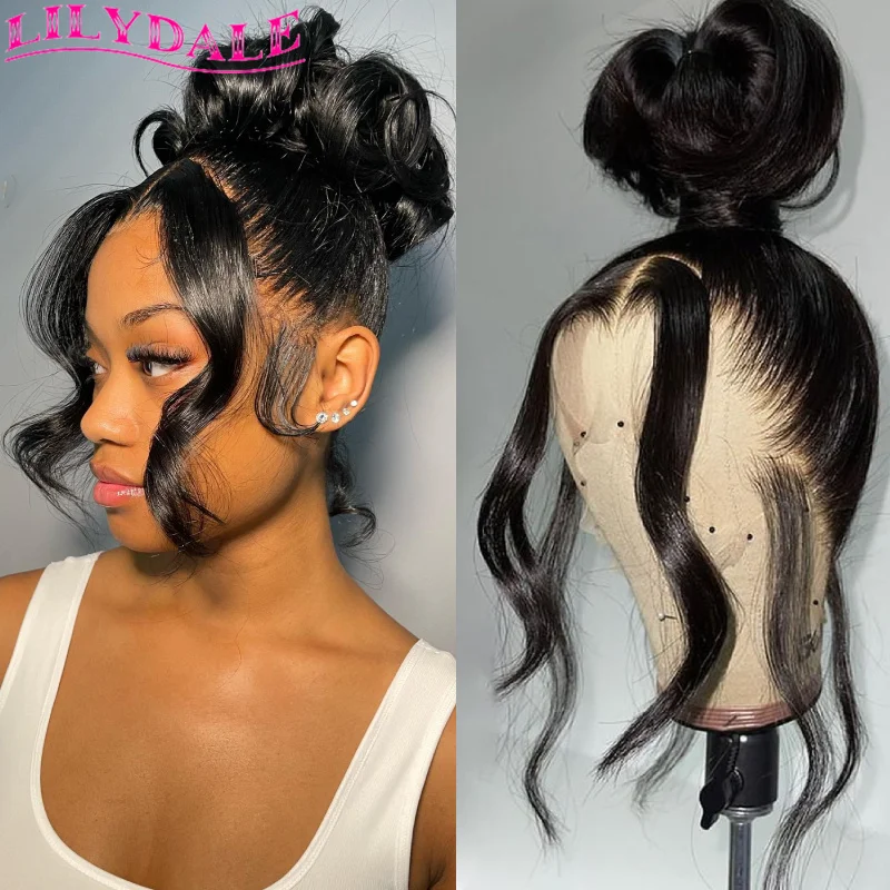 32 Inch Body Wave Lace Front Wig Human Hair 360 Lace Frontal Wig Pre Plucked With Baby Hair HD Transparent Lace Wig On Clearance