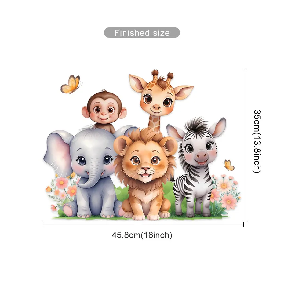 

Наклейки на стену с изображением африканских животных, слона, жирафа, детской комнаты, детской комнаты, наклейки на стены с медведем, декоративная наклейка на стену