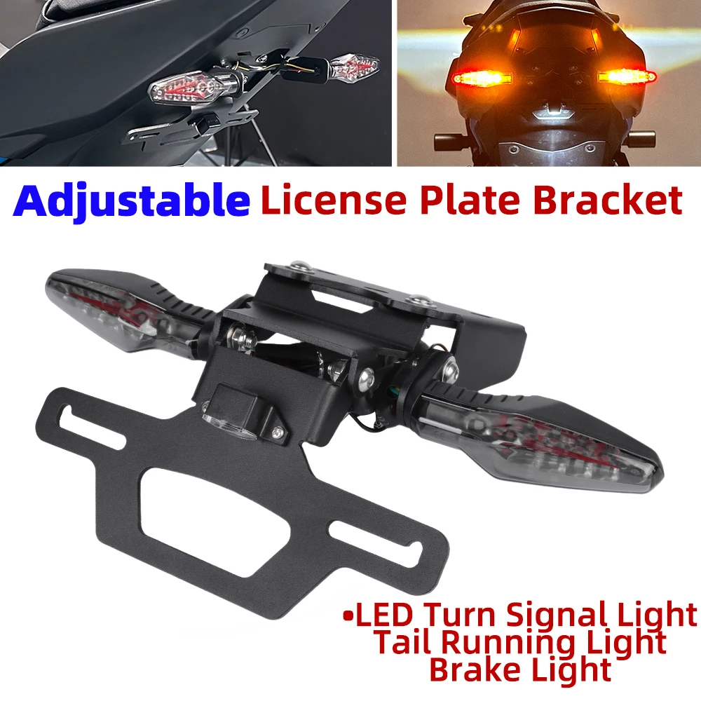 

2024 GSX 8S Tail Tidy Fender Eliminator Kit для Suzuki GSX-8R GSX-8S GSX8R GSX8S 2025 Кронштейн номерного знака Светодиодные тормозные сигнализаторы