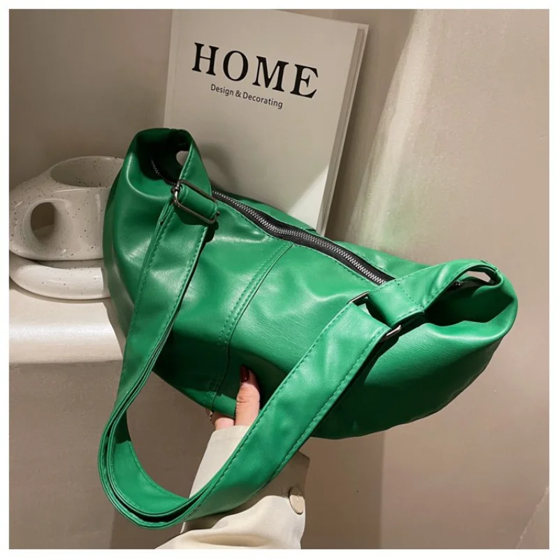 

Роскошные дизайнерские женские сумки-хобо из искусственной кожи, сумки через плечо для женщин, новинка 2023, модные женские сумки с полумесяц...