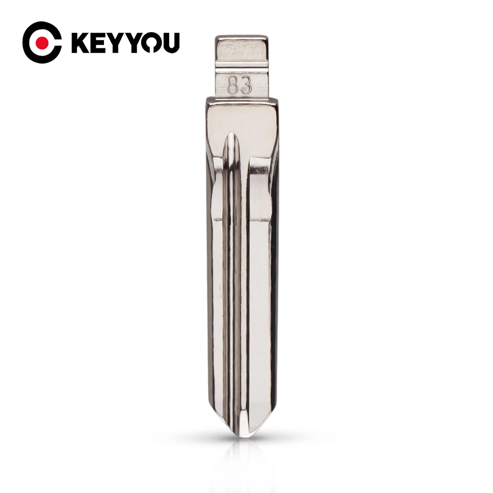 KEYYOU NO.83, металлическая НЕОБРАБОТАННАЯ заготовка, складывающаяся зеркальная Замена автомобиля, Заготовка ключа SX9 для Peugeot полотно дистанционного ключа