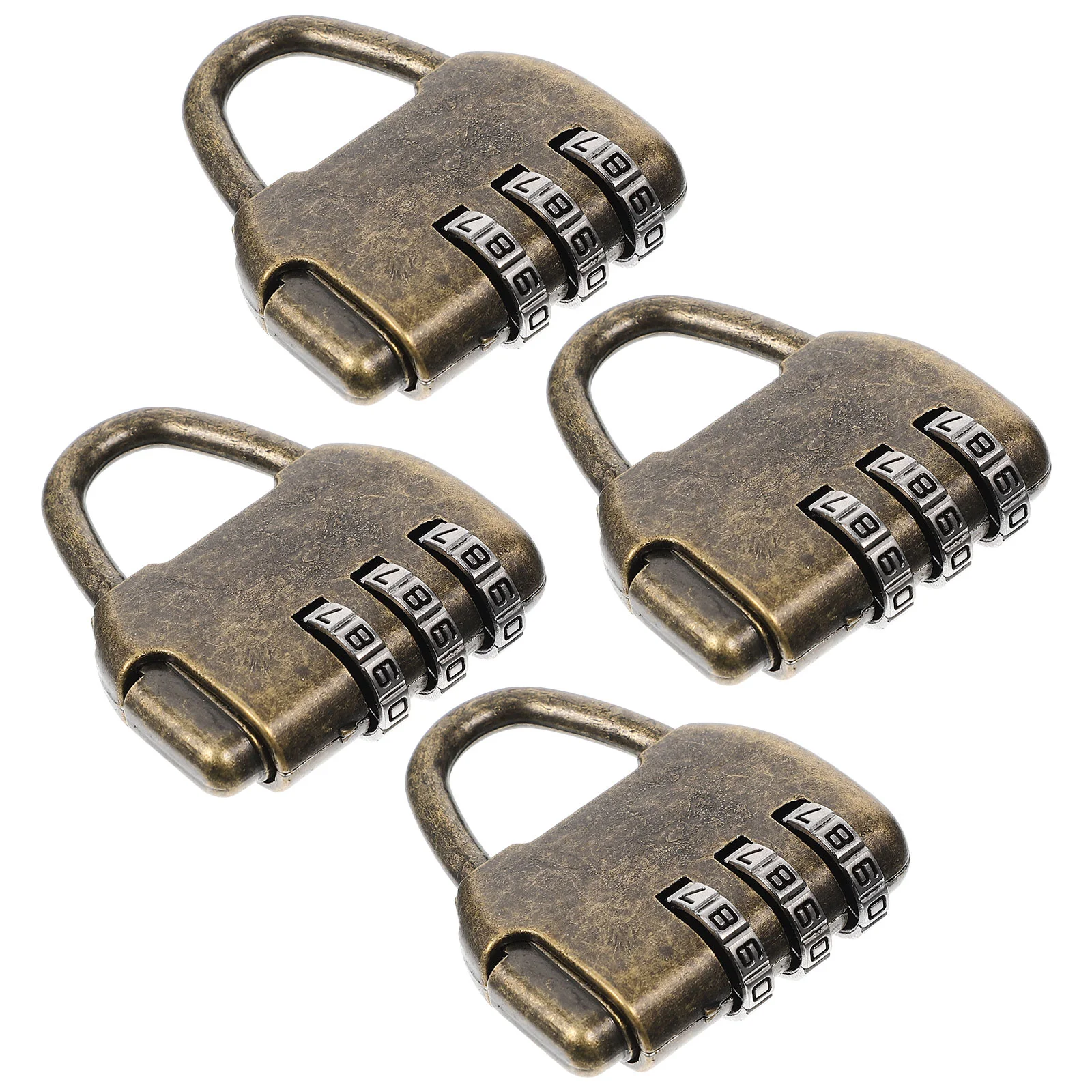 

4 Pcs Digital Padlock Treasure Code Lock Mini Gym Locker Lock Zinc Alloy Escape Room Padlocks