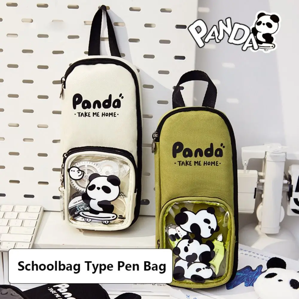 Школьный портфель с рисунком панды вместительная Женская водонепроницаемая