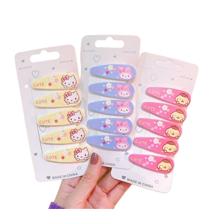 

Kawaii Sanrio Hairpins Cinnamoroll Barrettes My Melody Kuromi Cute Cartoon Girl Hair Accessories Bangs Clip Duckbill Clip Gifts