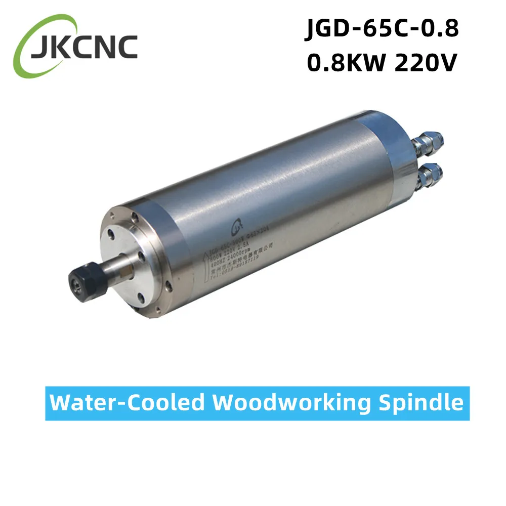 

800W Water-cooled Spindle Motor ER11 220v Woodworking Spindle 0.8kw 400Hz CNC milling machine water-cooled 65mm 24000rpm