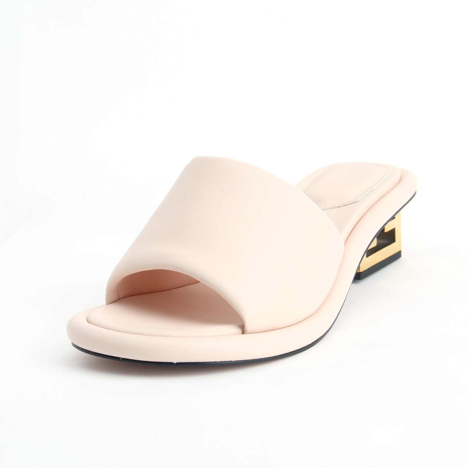 

Summer New Mid-heel Fashion Sandals 2023 Wedding Party Luxury Designer Women's Fashion Slippers Comfortable Casual Muller Shoes