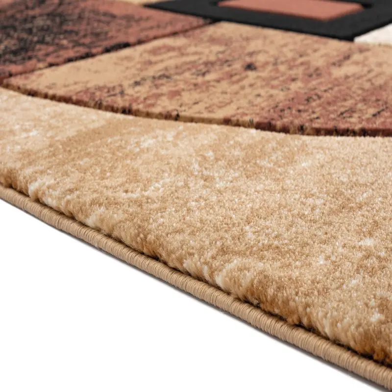 

Luxurious Modern Abstract Weavers Attica Runner Rug in Brown, 2'7" x 7'4"
