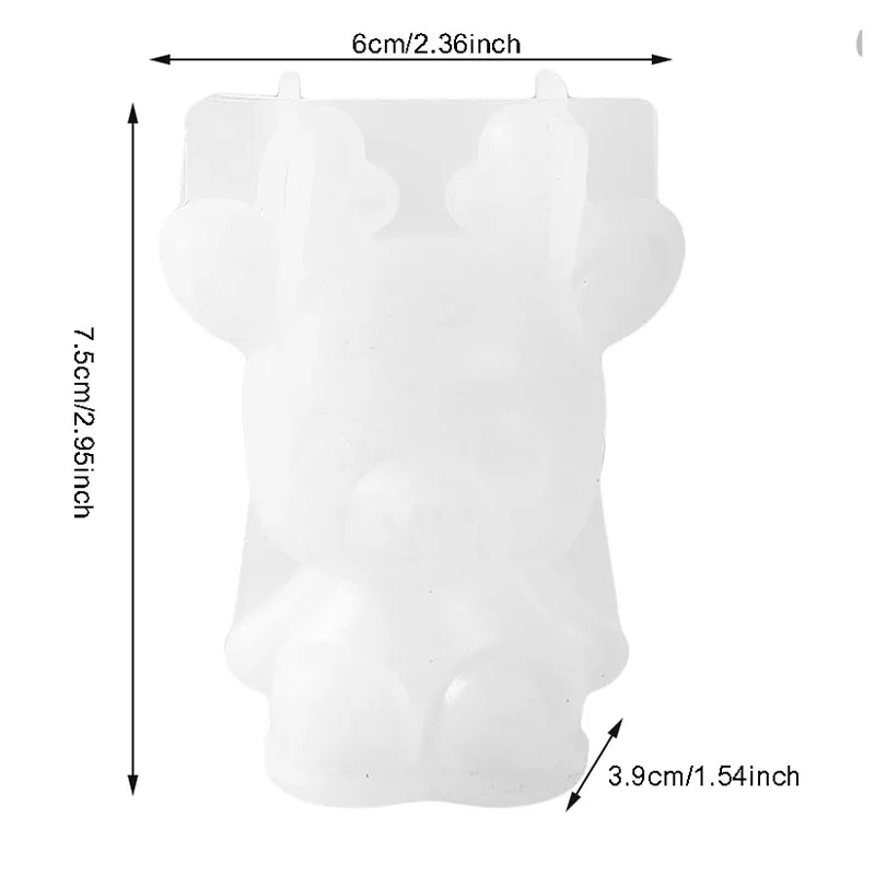 3D рождественская мягкая форма с рисунком пятнистого оленя силиконовые