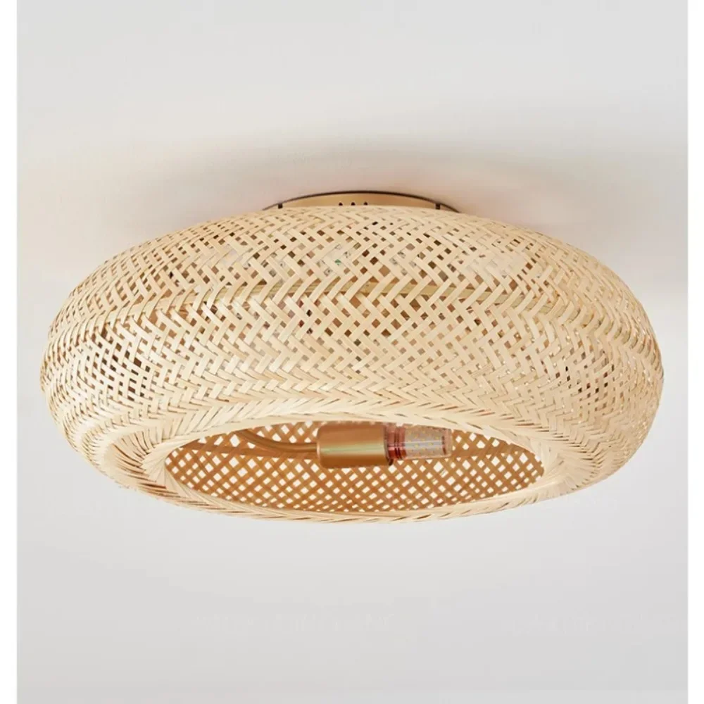 Современные светодиодные потолочные вентиляторы ручная работа из бамбукового