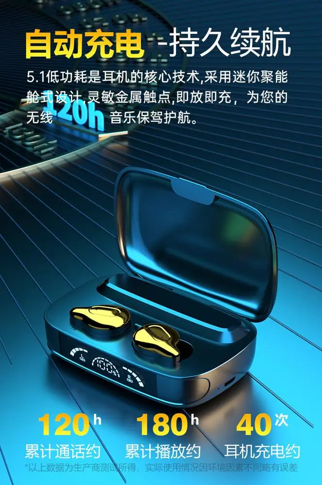 

Беспроводная гарнитура C10-3, многофункциональные Tws наушники со светодиодным дисплеем, мини-сенсорные наушники с низкой задержкой и шумопод...