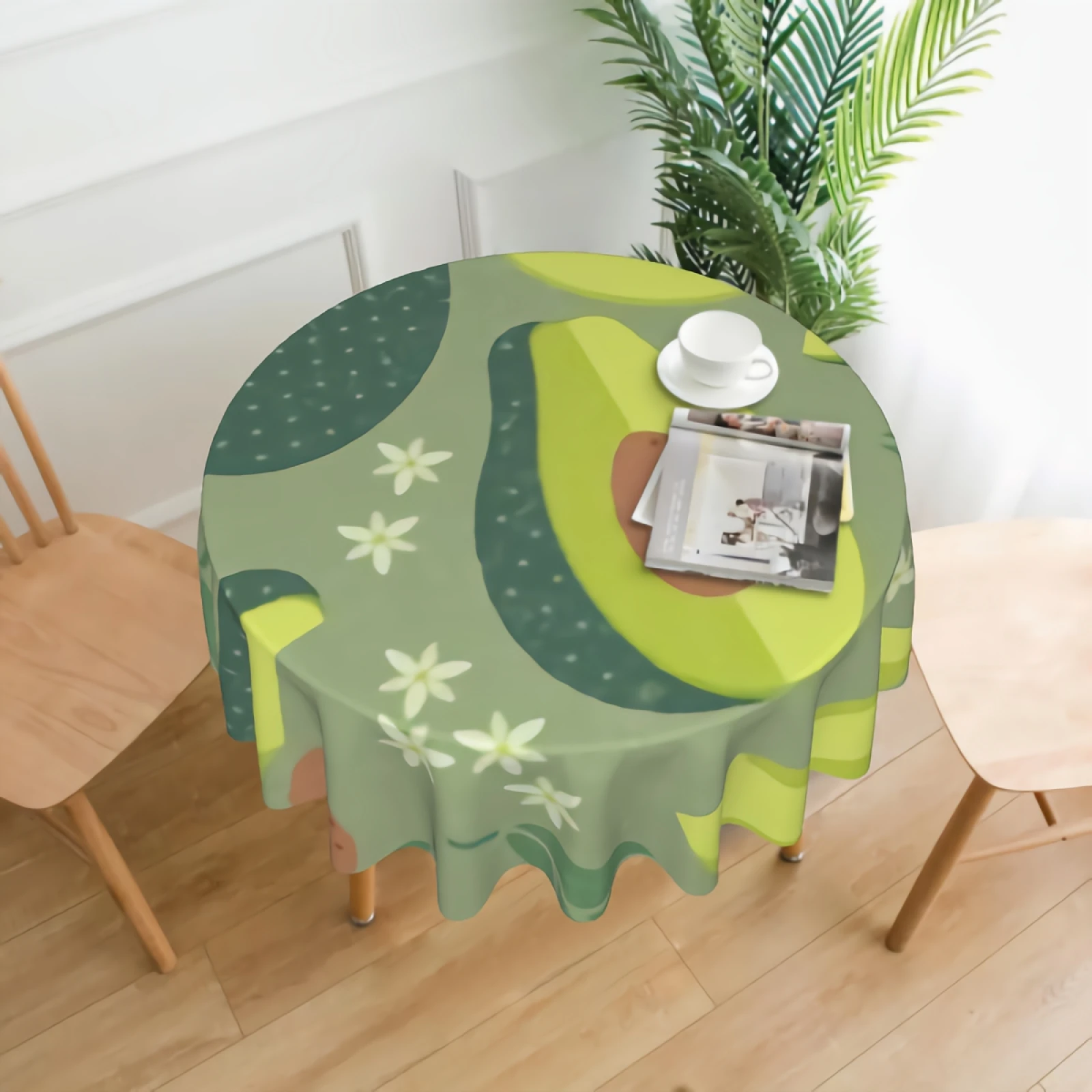 

Водонепроницаемая круглая скатерть с рисунком авокадо