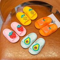 cartoon strawberry kids slippers for boys summer beach indoor slippers cute girl shoes home soft non slip cute children slippers