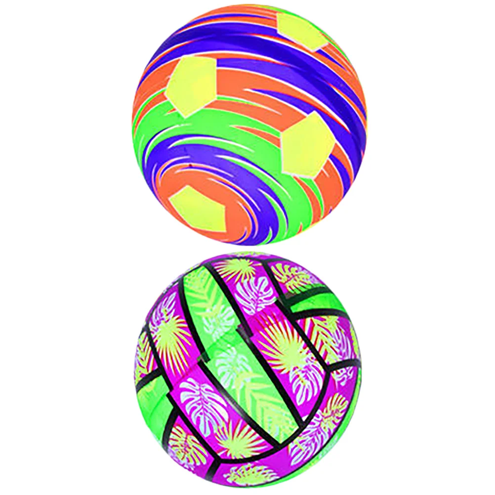 

2 Pcs Glowing Football Sports Small Soccer Boys Plastic Exercising Toy Fun Child