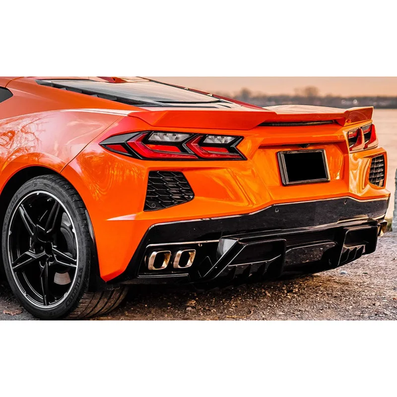 Диффузор заднего бампера для Chevrolet Corvette C8 2-дверный Z51 Stingray STG 3 2020-2024 комплект