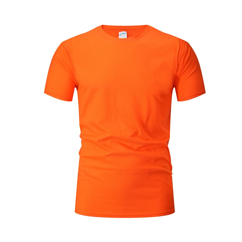 

2022 New Summer Men's T-shirt Solid color Round collar Men's shirt Loose breathable Sport large comfortable short sleeve quick d
