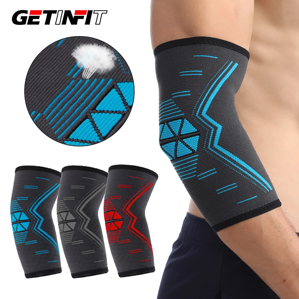 

1Pcs Elbow Guard Knitted Nylon Breathable Sweat Absorbing Summer Running Sports Arm Guard Cycling Fitness Basketball Men Women