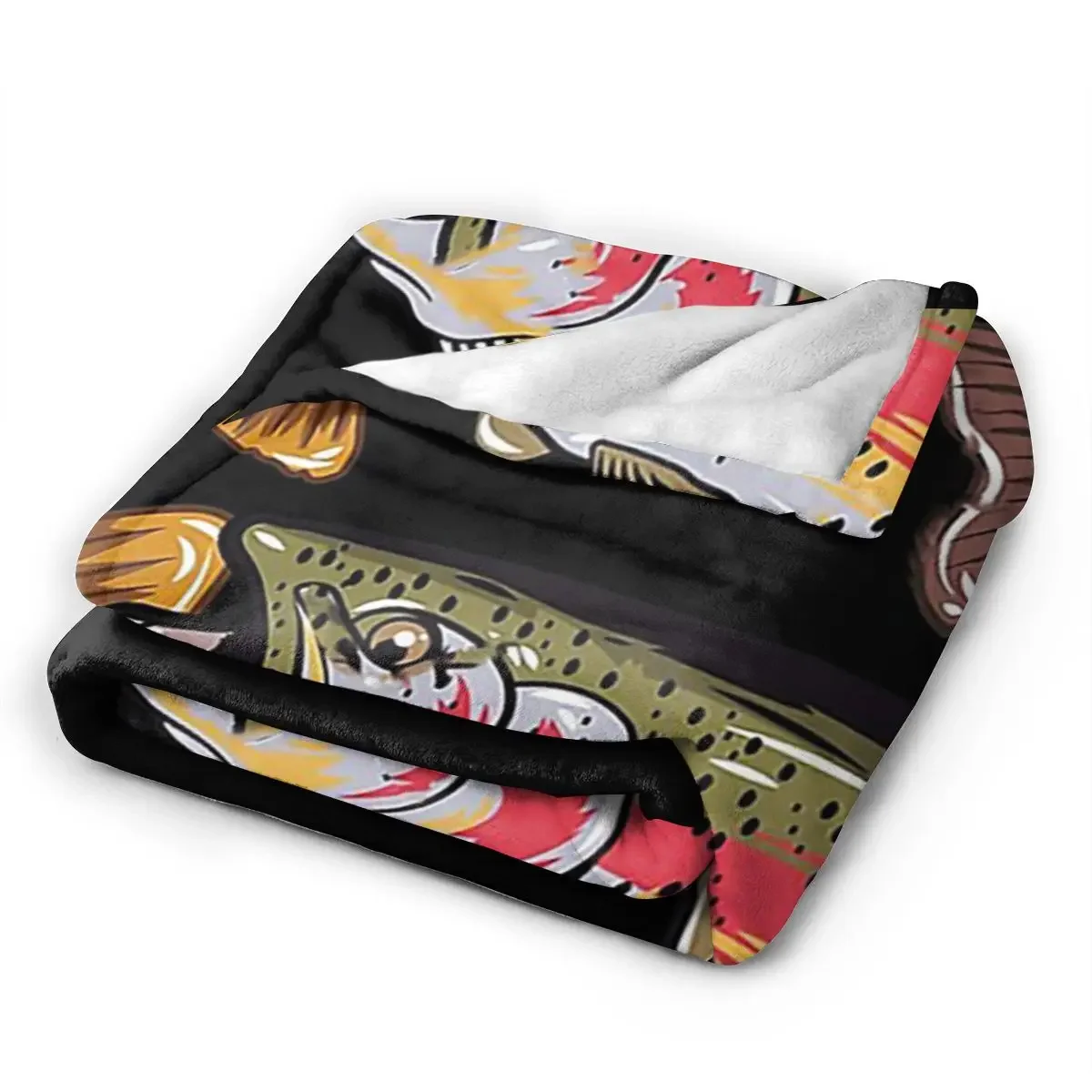 Одеяло для ловли нахлыстом форели мягкий теплый фланелевый плед покрывало