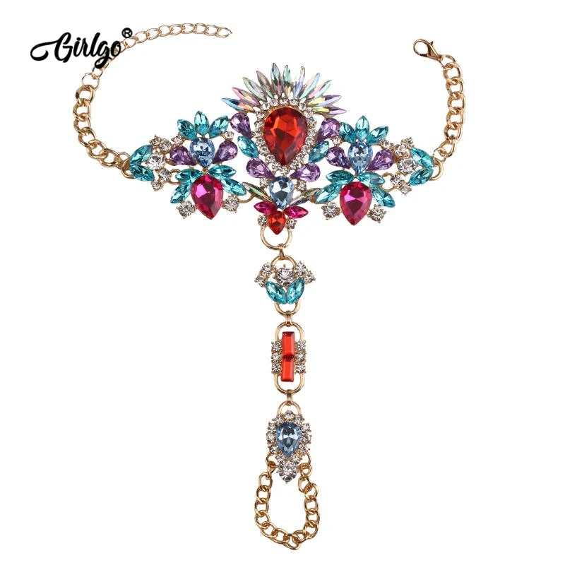 

Girlgo One Piece Long Summer Vacation Anklets Bracelet Sandal Sexy Leg Chain Women Boho Crystal Anklet Statement Jewelry Gift 발찌